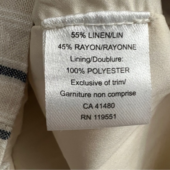 Gentle Fawn Finn Linen Dress, Beige and Black Stripe size 8 - Picture 6 of 6